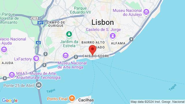 Mapa de la zona alrededor de Cacau da Ribeira, Avenida 24 de Julho, 1200-479 Lisboa, Portugal,Lisbon, Portugal, Lisbon, LI, PT