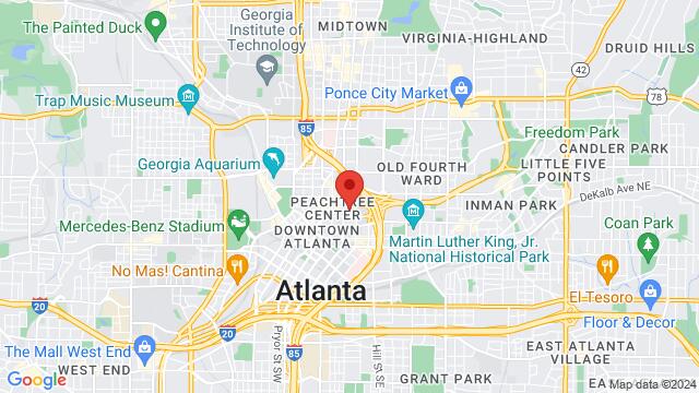 Map of the area around 165 Courtland St NE, 30303, Atlanta, GA, United States