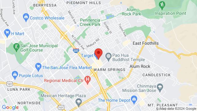 Kaart van de omgeving van On One Studios, 422 N Capitol Ave, San Jose, CA, 95133, United States