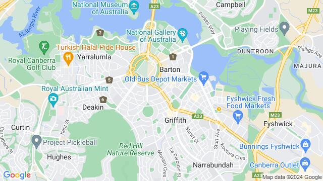 Map of the area around 133 London Cirt, City ACT 2601, Australia,Canberra, Australian Capital Territory, Canberra, CT, AU