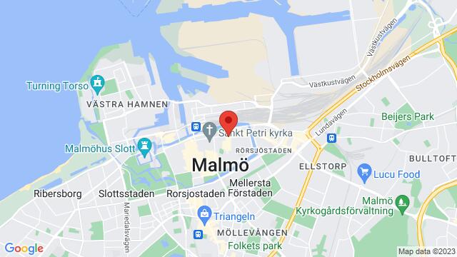 Kaart van de omgeving van Radisson Blu Hotel, Malmo