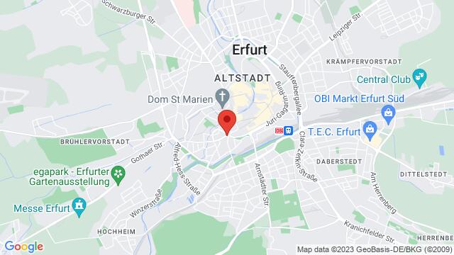 Map of the area around Dalbergsweg 1, 99084, Erfurt