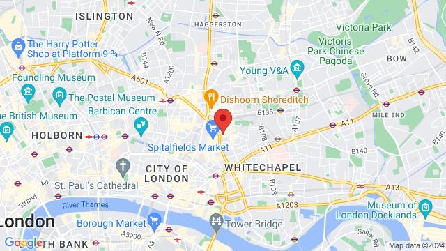Map of the area around Juju’s Bar & Stage, 15 Hanbury Street, London, E1 6QR, London, E1 6QR, United Kingdom