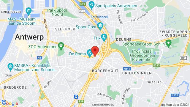 Karte der Umgebung von Zegelstraat 13, Borgerhout, , , , Belgique