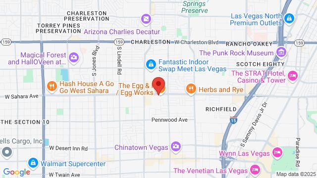 Map of the area around 4545 West Sahara Avenue,Las Vegas, Nevada, Las Vegas, NV, US