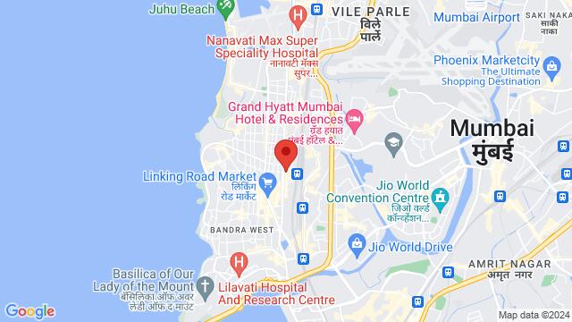 Map of the area around 5th Rd, Rohan Plaza, Ram Krishna Nagar, Khar West,Mumbai, Maharashtra, Mumbai, MH, IN