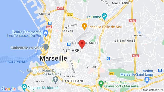 Map of the area around 76 Rue Consolat, 13004 Marseille