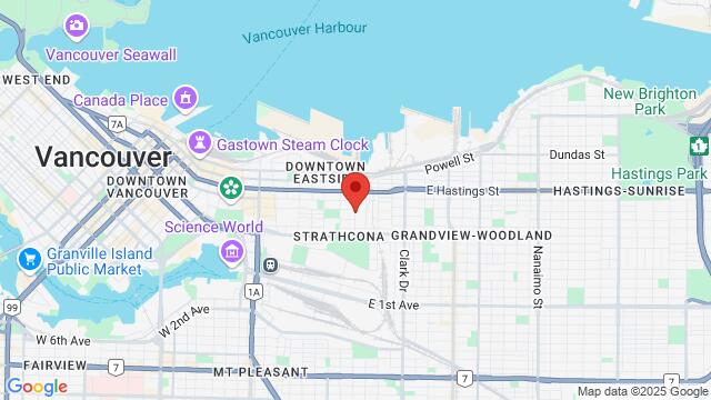 Map of the area around 600 Campbell Avenue,Vancouver, British Columbia, Vancouver, BC, CA