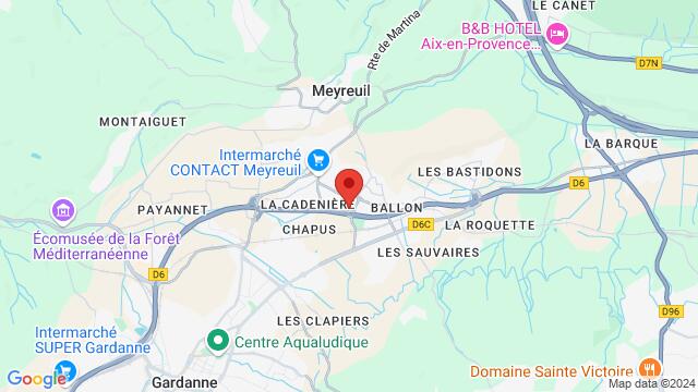 Map of the area around Salle JeanMonnet, D58F 13590 Meyreuil