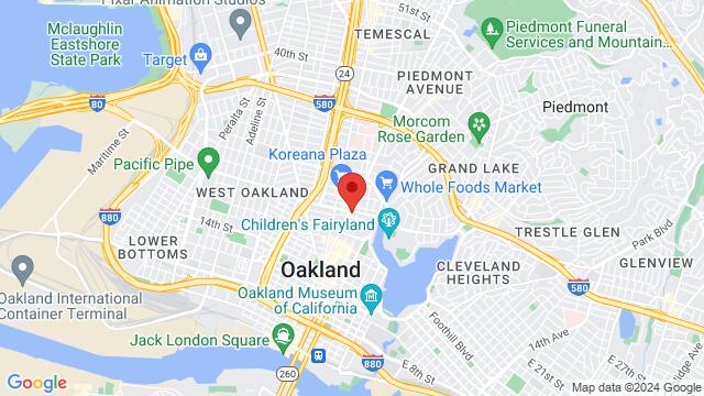 Map of the area around Zanzi, 19 Grand Ave, Oakland, 94612