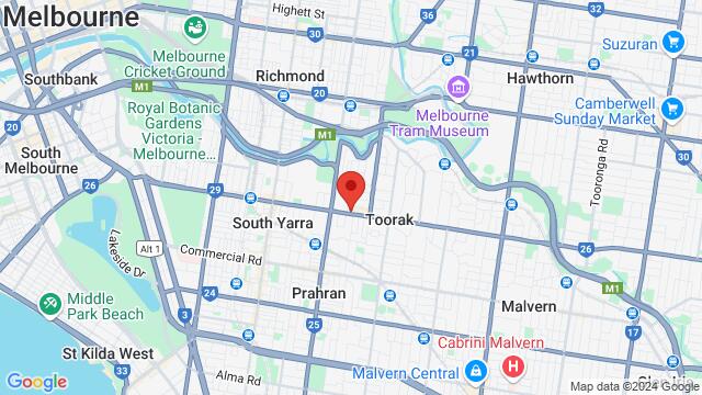 Map of the area around 445 Toorak Rd, Toorak, 3142, Melbourne, VI, AU