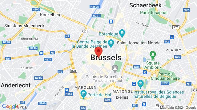 Map of the area around Korte Beenhouwersstraat 1, 1000, Bruxelles, , Belgique