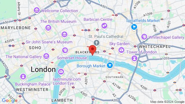 Map of the area around Blackfriars Pier, Blackfriars Underpass, London, EC4Y 0, United Kingdom,London, United Kingdom, London, EN, GB