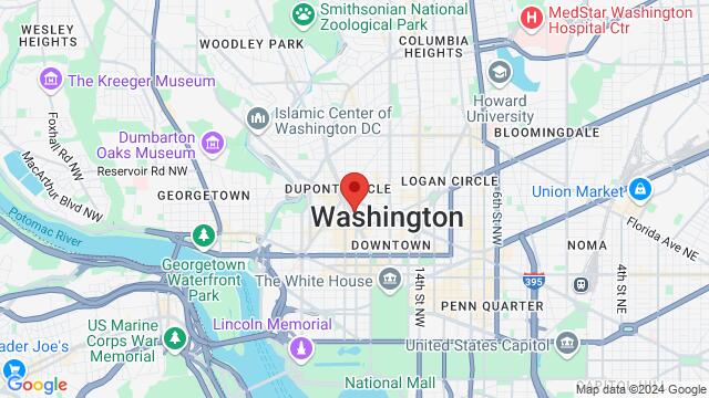 Carte des environs 1301 Connecticut Avenue Northwest, 20036, Washington, DC, US