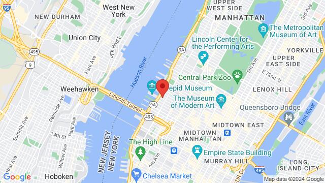 Map of the area around The Penthouse, 617 West 46th Street, PH 6th Floor, Manhattan, New York, NY, 10036, United States