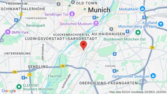 Map of the area around Lucas & Joanna Humboldtstraße 29, 81543, Au-Haidhausen, München