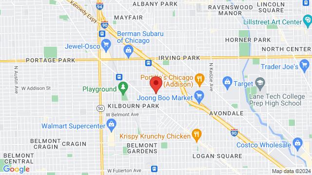 Map of the area around PL Lounge, 3456 North Pulaski Road, Chicago, IL, 60641, United States