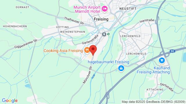 Map of the area around Forró Freising Münchner Straße 36, 85354, Freising