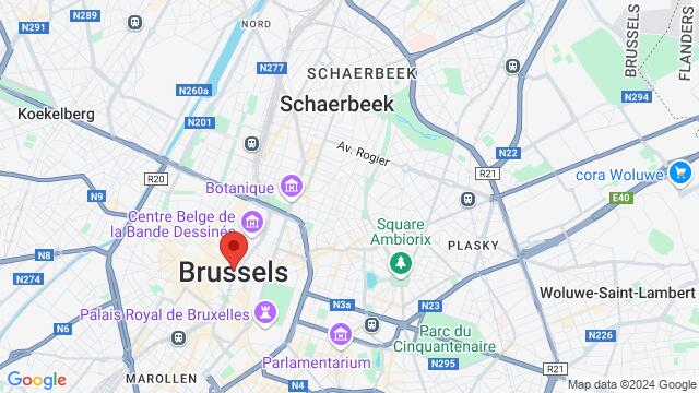 Map of the area around Special Halloween - Salle Vibrato - Brussel