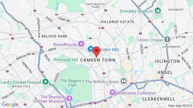 Map of the area around 198 Camden High Street, London, EN, GB