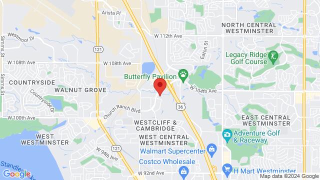 Map of the area around 7000 Church Ranch Blvd, 80021, Denver, CO, United States