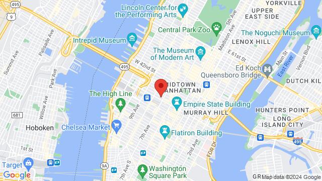 Map of the area around Empire Mambo NYC, 224 W 35th St, New York, NY, 10001, United States
