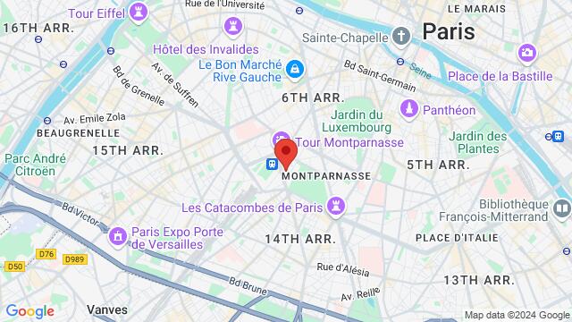 Map of the area around 8 rue Vandamme, 75014 Paris