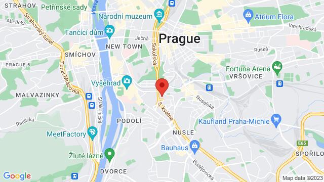 Map of the area around Kongresová 1, 140 69 Praha 4-Nusle, Prague,