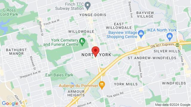 Map of the area around Unit Park, 5 Bogert Ave, Toronto, ON M2N, Canada,Toronto, Ontario, Toronto, ON, CA