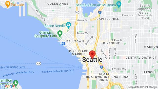 Map of the area around Seattle,WA,United States, Seattle, WA, US