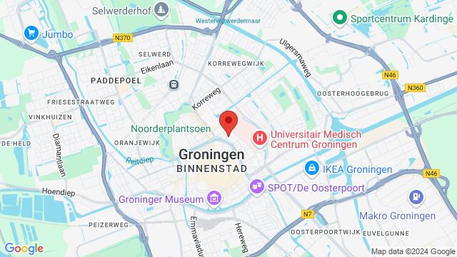 Map of the area around W. A. Scholtenstraat 21,Groningen, Groningen, GR, NL