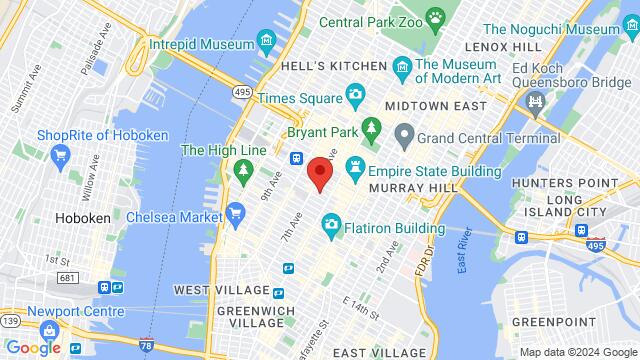 Map of the area around 134 West 29th Street, 10001, New York, NY, US