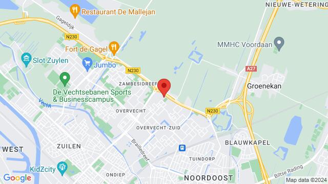 Map of the area around Schooneggendreef 27, 3562 GG Utrecht, Nederland,Utrecht, Utrecht, UT, NL