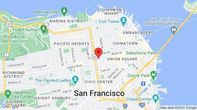 Map of the area around Upcider, 1160 Polk St, San Francisco, United States