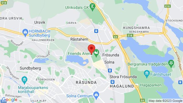 Map of the area around Råsta Strandväg 1, Solna,