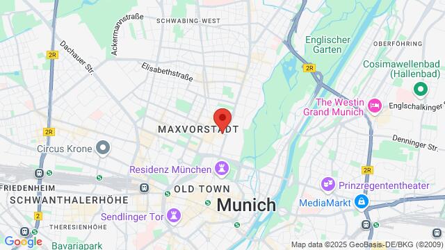 Map of the area around Schellingstraße 3, 80799 München, Deutschland,Munich, Germany, Munich, BY, DE