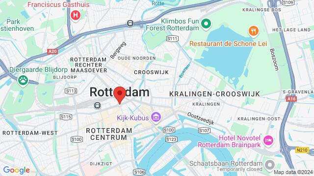 Map of the area around Willem Ruyslaan, Rotterdam, Surinam