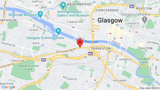 Karte der Umgebung von 2 Admiral Street, G51 1LF,Glasgow, United Kingdom, Glasgow, SC, GB