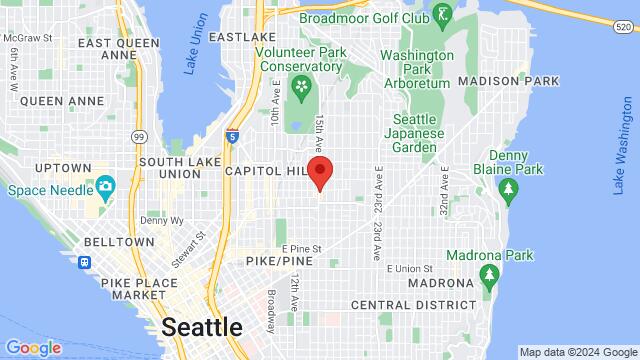 Kaart van de omgeving van Dance Underground, 340 15th Avenue East, Seattle, WA, 98112, United States