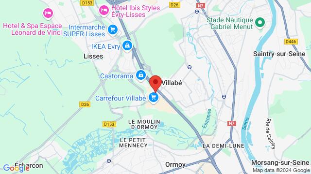 Map of the area around 3 Route de Villoison 91100 Villabé