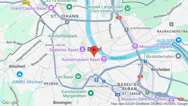 Map of the area around Unternehmen Mitte, Gerbergasse 30, 4001 Basel, Schweiz