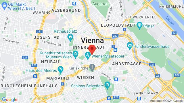 Mapa de la zona alrededor de 3 Johannesgasse, Wien, Wien, AT