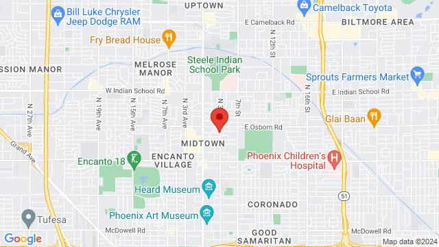 Carte des environs 3302 N. Third Street,Phoenix,AZ,United States, Phoenix, AZ, US