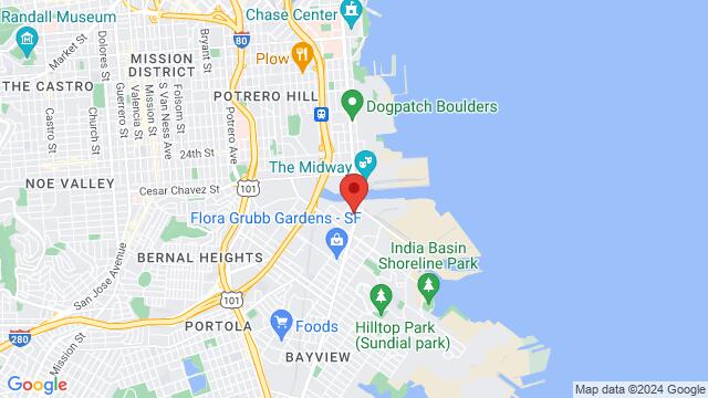 Mapa de la zona alrededor de 3450 3rd St, San Francisco, CA 94124-1400, United States,San Francisco, California, San Francisco, CA, US