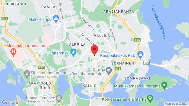Map of the area around Fleminginkatu 26, FI-00510 Helsinki, Suomi,Helsinki, Helsinki, ES, FI