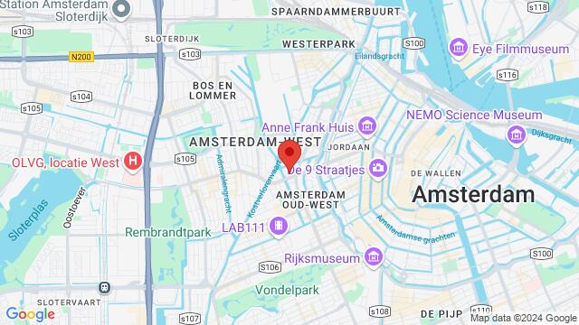 Map of the area around Bilderdijkpark 12A, 1052 SC Amsterdam, Nederland,Amsterdam, Netherlands, Amsterdam, NH, NL