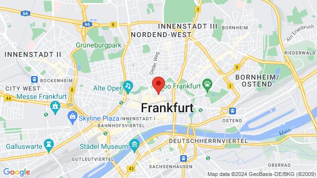 Map of the area around Stiftstraße 22, 60313, Frankfurt am Main