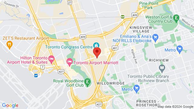 Map of the area around 655 Dixon Rd, M9W 1J3, Toronto, ON, Canada