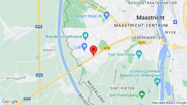 Map of the area around Tongerseweg 346, 6215 AC Maastricht