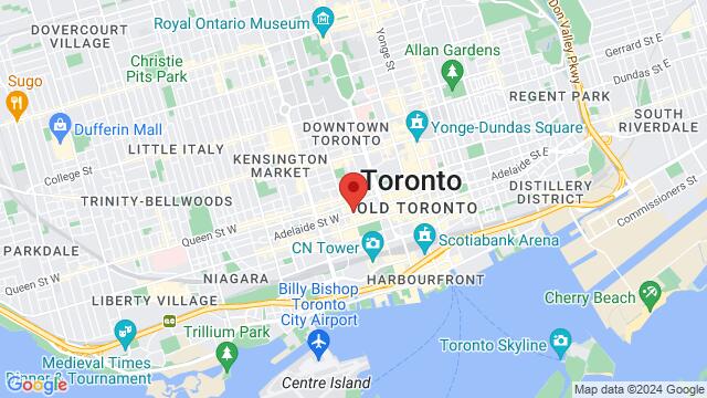 Map of the area around 270 Adelaide Street West, M5V 2E2, Toronto, ON, CA